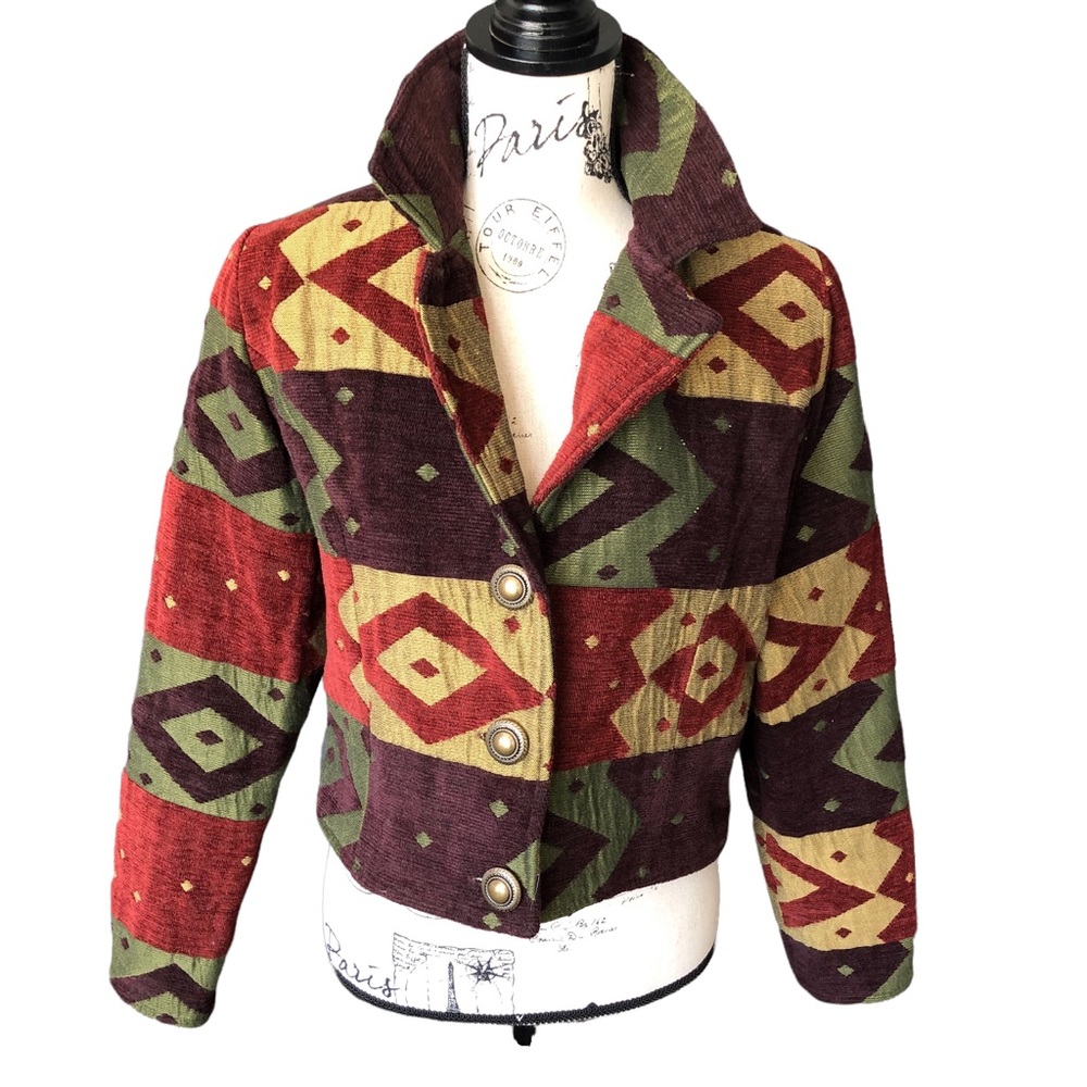 Vintage Painted Pony Tapestry Jacket | Medium